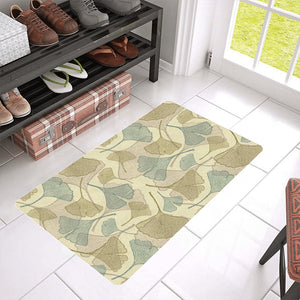 Ginkgo leaves design pattern Doormat