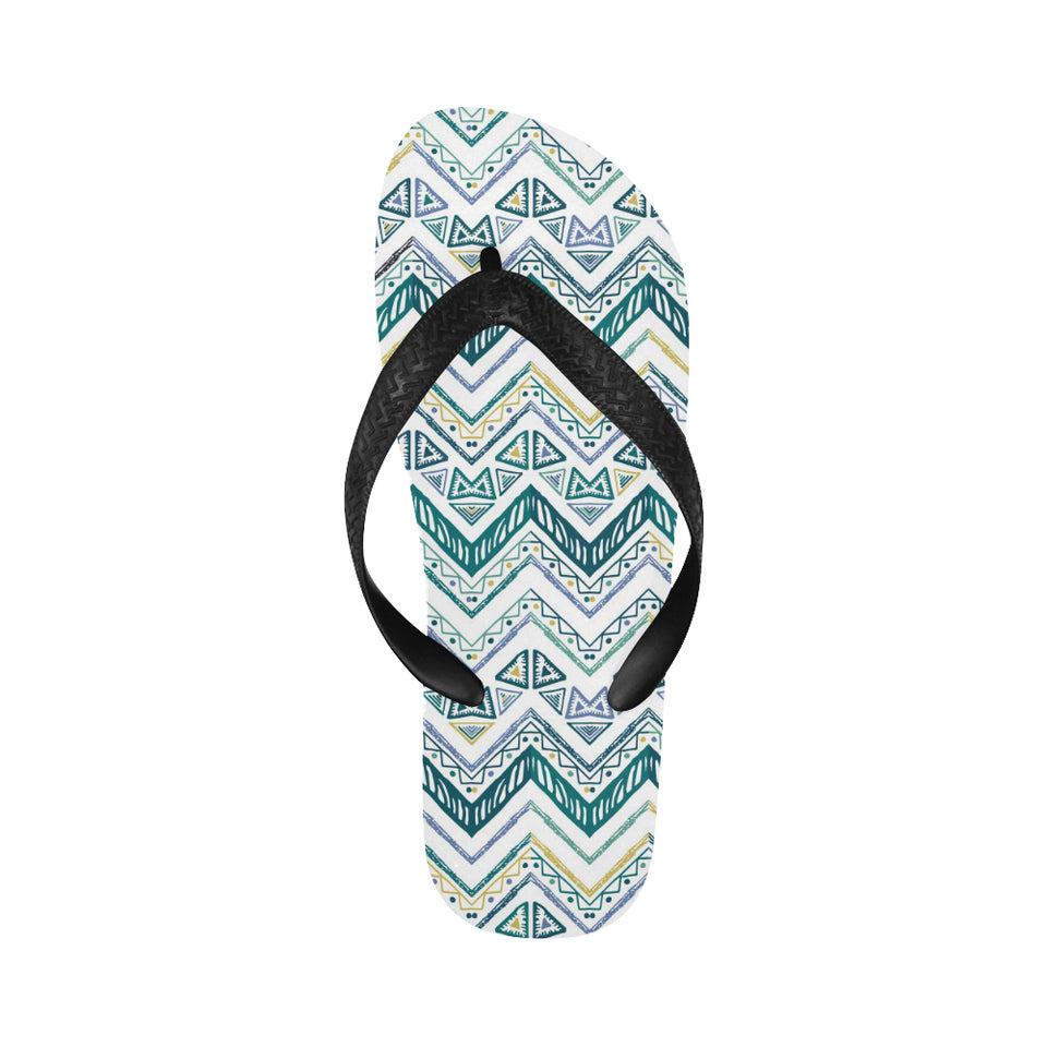 zigzag  chevron paint design pattern Unisex Flip Flops