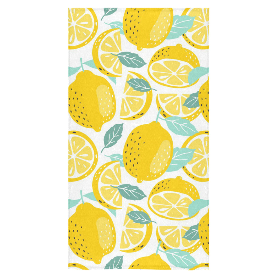 lemon design pattern Bath Towel