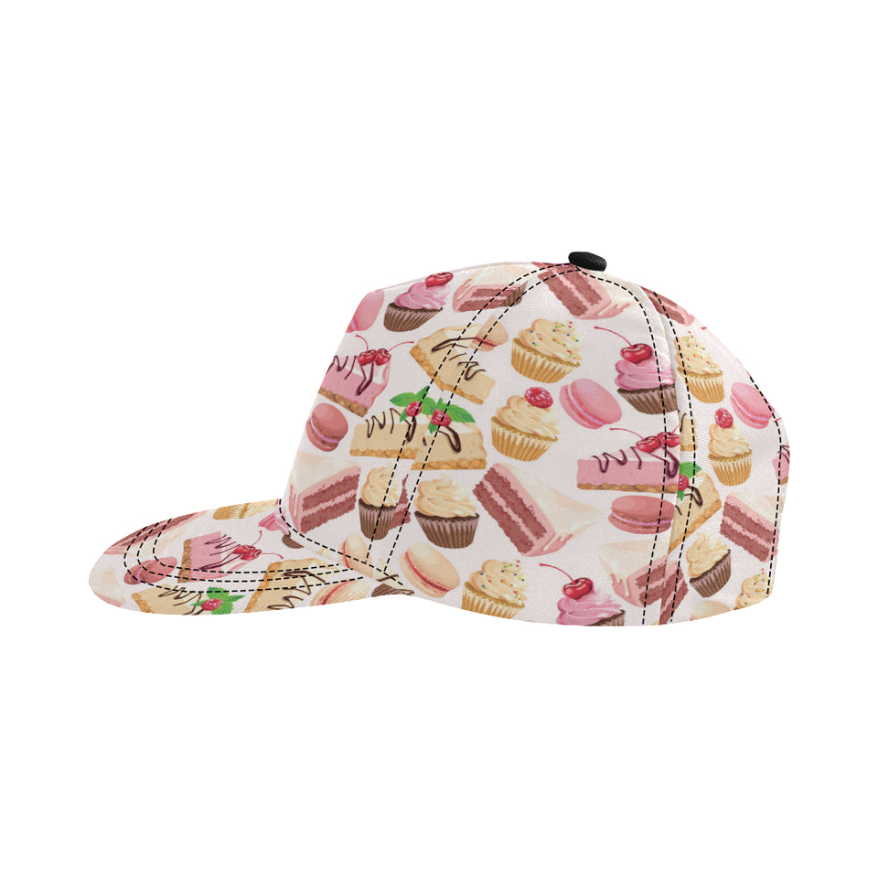 Cake cupcake sweets pattern All Over Print Snapback Cap
