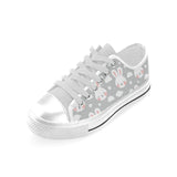Rabbit cloud Pattern Men's Low Top Shoes White