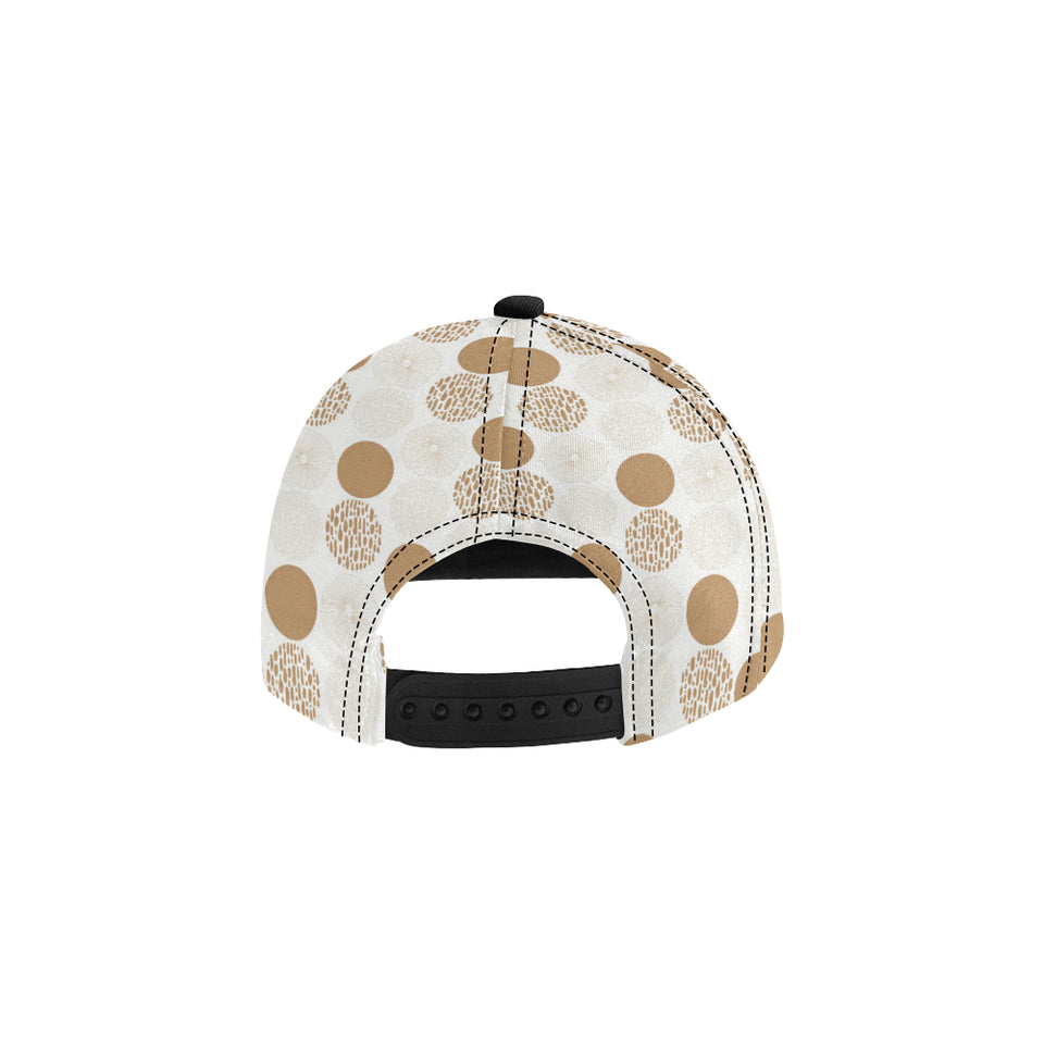 Gold Texture mushroom pattern All Over Print Snapback Cap