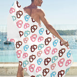 Pretzels Pattern Print Design 04 Beach Towel