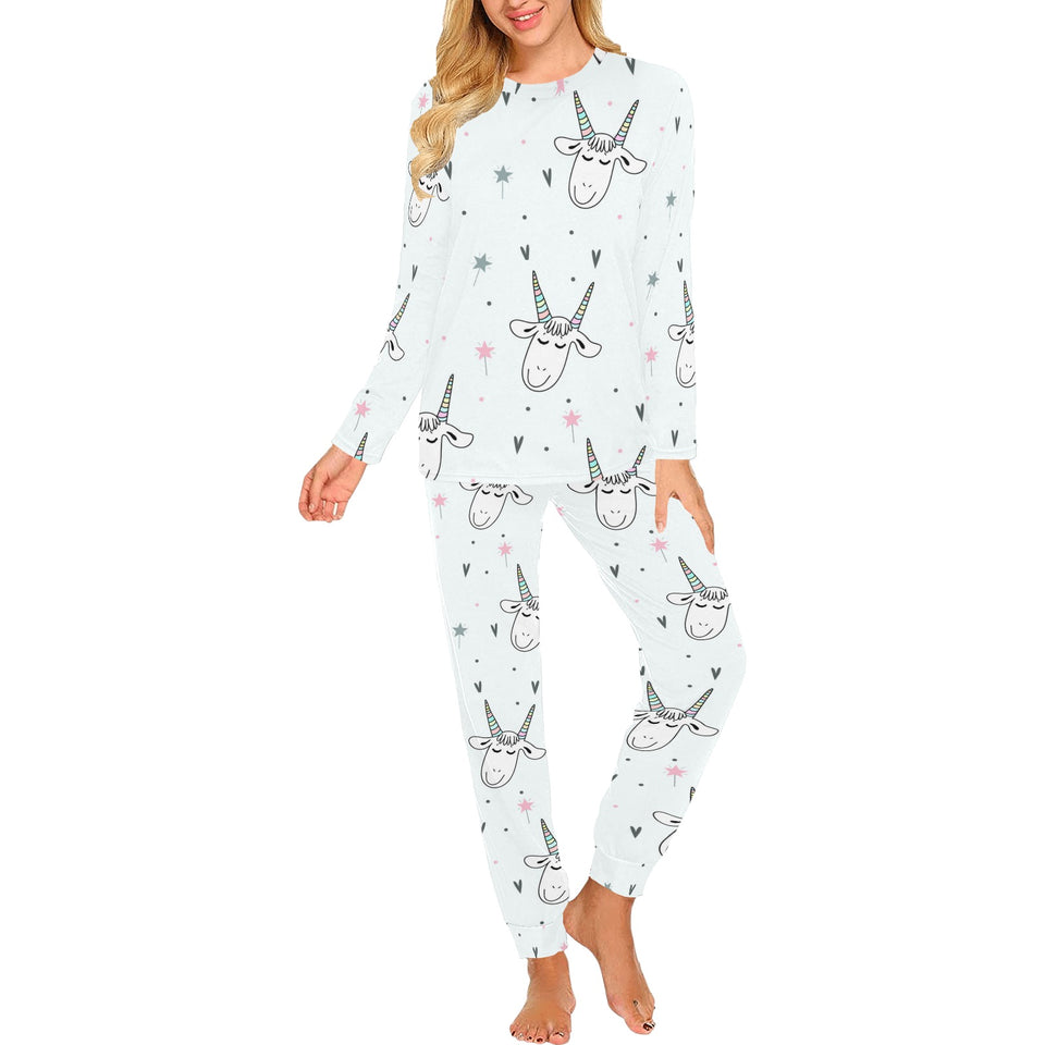 Cute goat design pattern Women's All Over Print Pajama Set