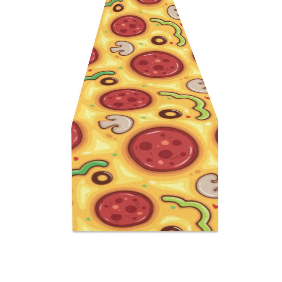 Pizza texture pattern Table Runner