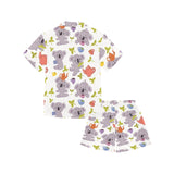 Cute koalas teapots tea Kids' Boys' Girls' V-Neck Short Pajama Set