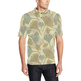 Ginkgo leaves design pattern Men's All Over Print Polo Shirt