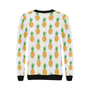 Pineapples pattern Women's Crew Neck Sweatshirt