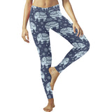 Elephant tribal design pattern Women's Legging Fulfilled In US
