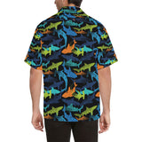 Colorful shark Men's All Over Print Hawaiian Shirt