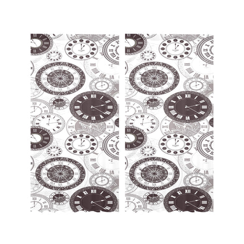 Classic vintage clock pattern Gauze Curtain