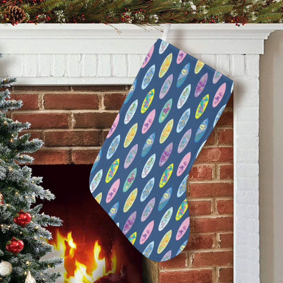 Surfboard Pattern Print Design 03 Christmas Stocking
