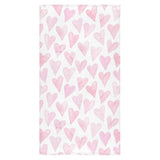 Watercolor pink heart pattern Bath Towel