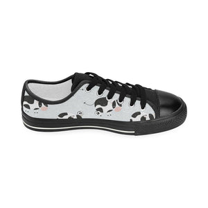 Cute cows pattern Kids' Boys' Girls' Low Top Canvas Shoes Black