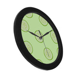 Cucumber pattern Elegant Black Wall Clock