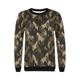 Horse Camouflage Pattern Women's Crew Neck Sweatshirt