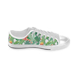 Cactus design pattern copy Men's Low Top Shoes White