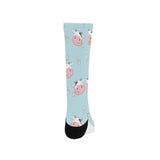 Cute cow flower pattern Crew Socks