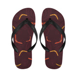 Boomerang Australian aboriginal ornament circle bl Unisex Flip Flops