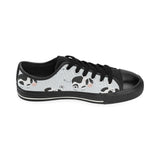 Cute cows pattern Men's Low Top Canvas Shoes Black