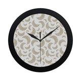 Cool gold moon abstract pattern Elegant Black Wall Clock