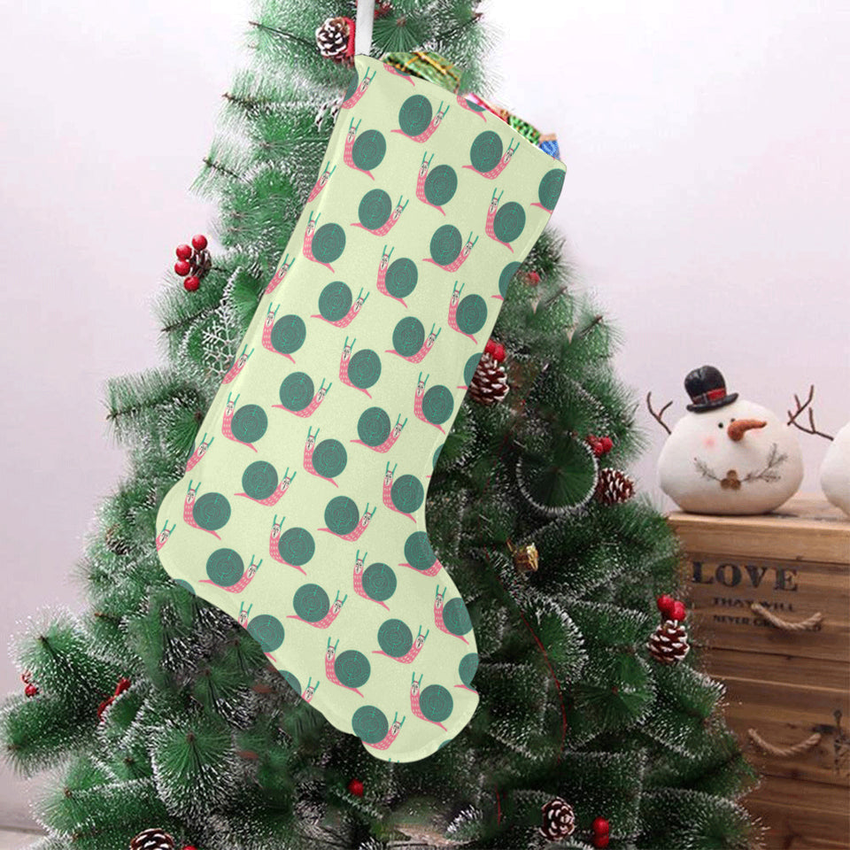 Snail Pattern Print Design 04 Christmas Stocking