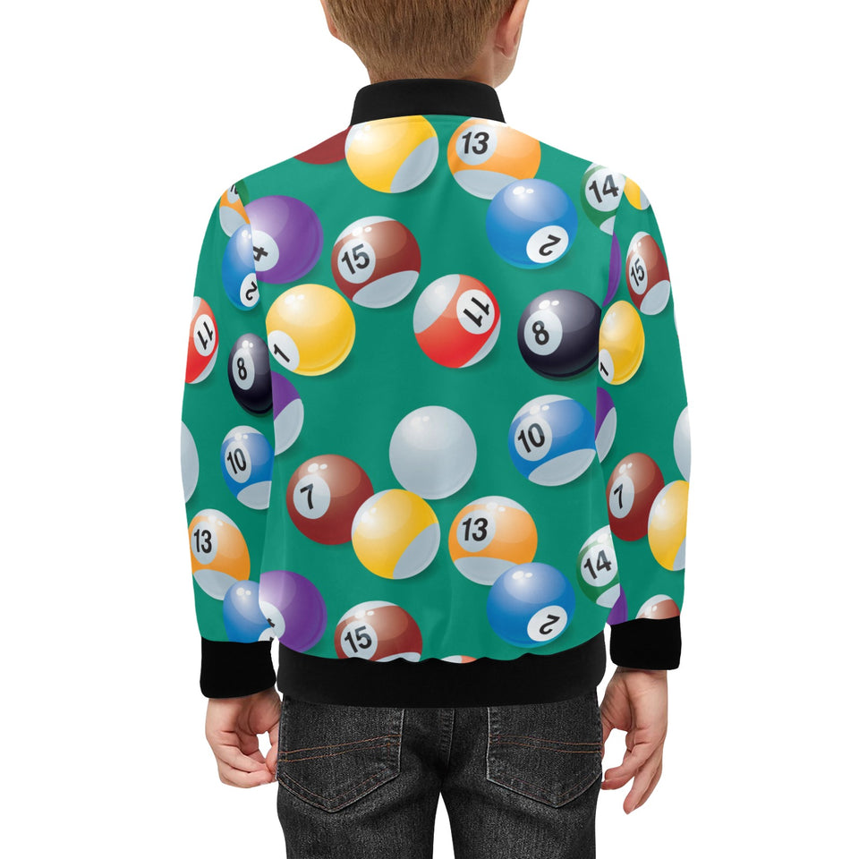 Billiard Ball Pattern Print Design 01 Kids' Boys' Girls' Bomber Jacket