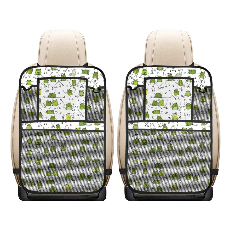 Sketch funny frog pattern Car Seat Back Organizer