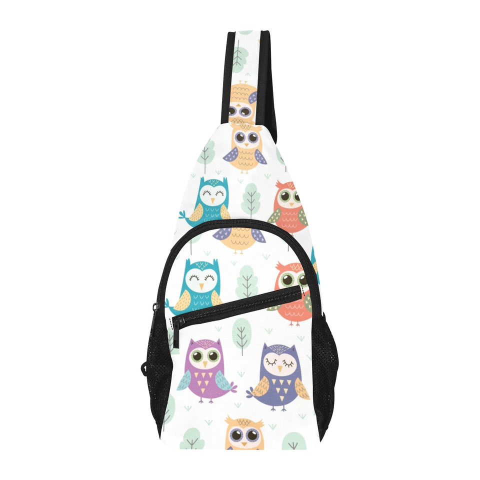 Cute owl pattern All Over Print Chest Bag