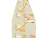 Cute fat shiba inu dog pattern Table Runner