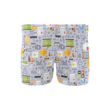 Math Pattern Print Design 04 Men's Swimming Trunks
