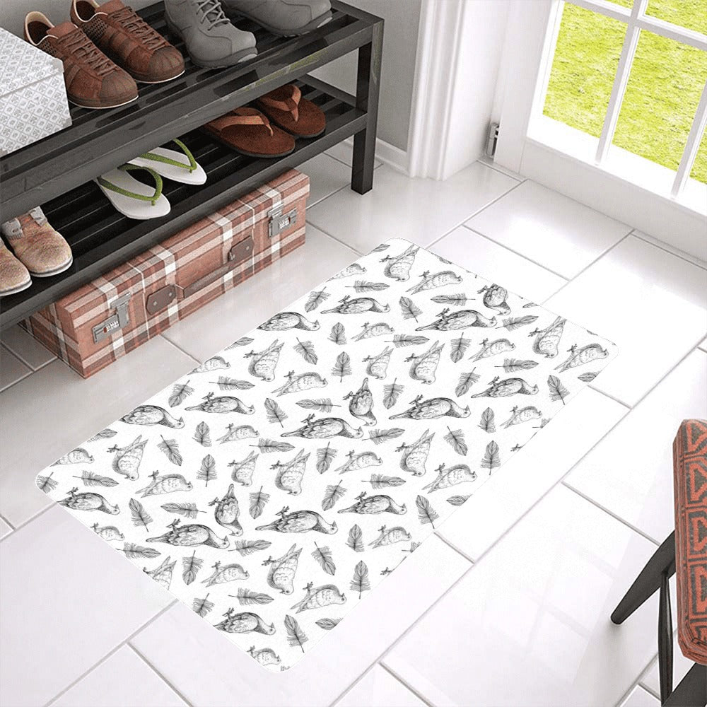 Pigeon Pattern Print Design 05 Doormat