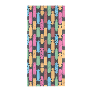 Skate Board Pattern Print Design 02 Beach Towel