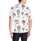 Hot air balloon pattern Men's All Over Print Polo Shirt