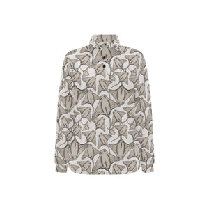 Stingray Pattern Print Design 05 Women's Long Sleeve Polo Shirt