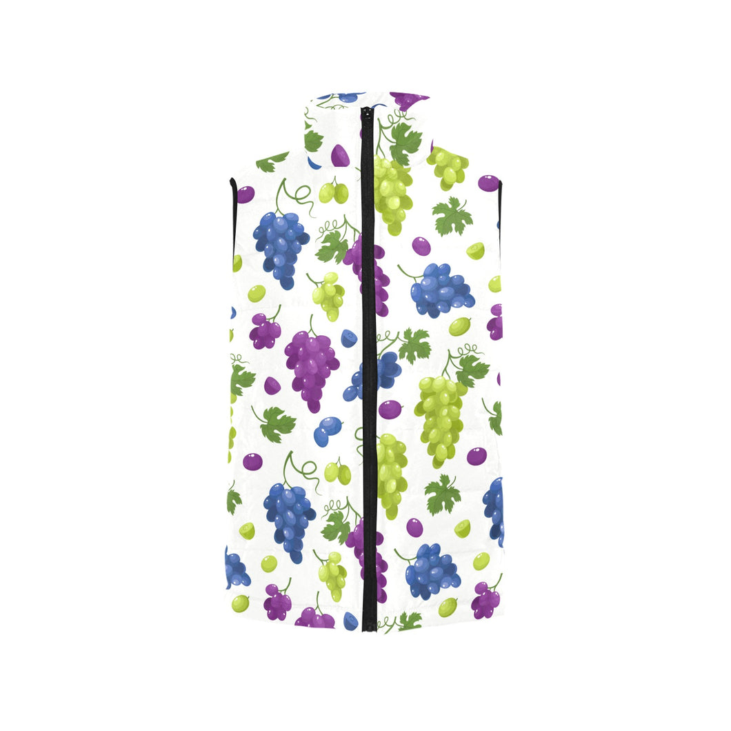 Grape pattern Men's Padded Vest