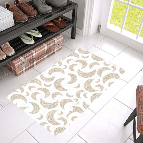 Cool gold moon abstract pattern Doormat