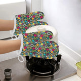 Gear Pattern Print Design 03 Heat Resistant Oven Mitts