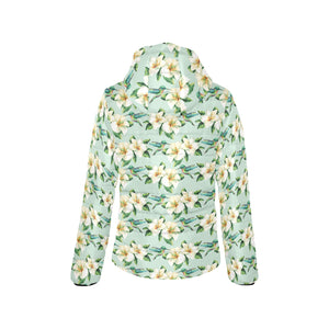 Hummingbird Pattern Print Design 01 Women's Padded Hooded Jacket