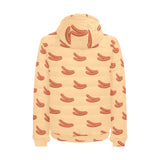 Sausage Pattern Print Design 03 Men's Padded Hooded Jacket