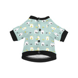 Cute hamster cheese pattern All Over Print Pet Dog Round Neck Fuzzy Shirt