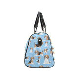 Beagle dog blue background pattern Travel Bag