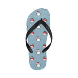 Cute penguin christmas snow pattern Unisex Flip Flops