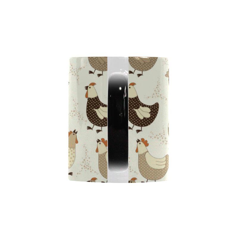 Cute rooster chicken cock Morphing Mug Heat Changing Mug