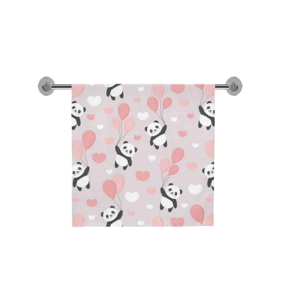 Cute panda ballon heart pattern Bath Towel