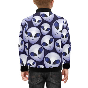 Alien Pattern Print Design 01 Kids' Boys' Girls' Bomber Jacket