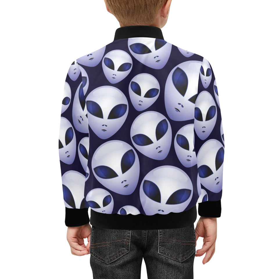 Alien Pattern Print Design 01 Kids' Boys' Girls' Bomber Jacket
