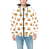 Pretzels Pattern Print Design 02 Men's Padded Hooded Jacket