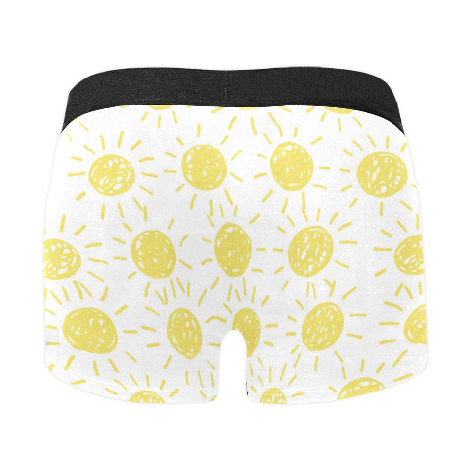 hand drawn sun pattern Men's All Over Print Boxer Briefs Men's Underwear