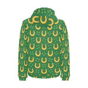 Horseshoes Pattern Print Design 05 Men's Padded Hooded Jacket